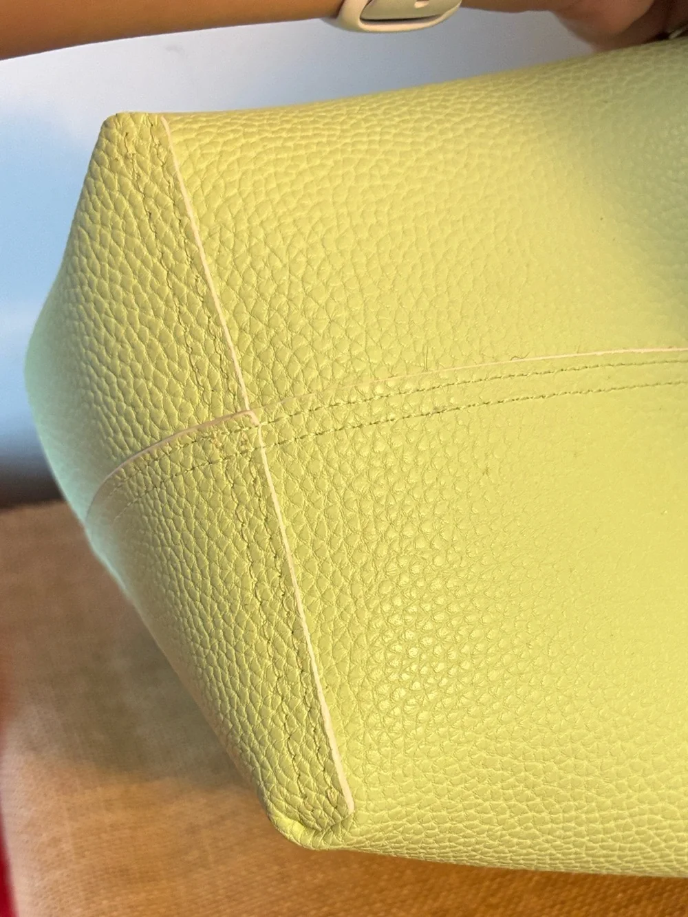 Lacoste White/Green Reversible Anna Tote - Picture 7 of 8